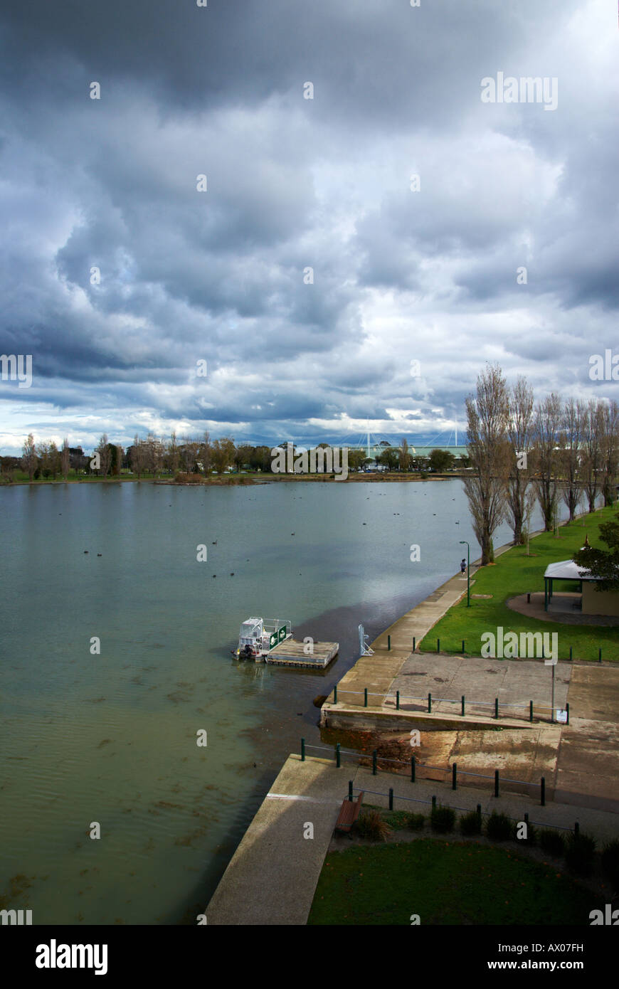 Albert Park Lake Melbourne Australien. Stockfoto