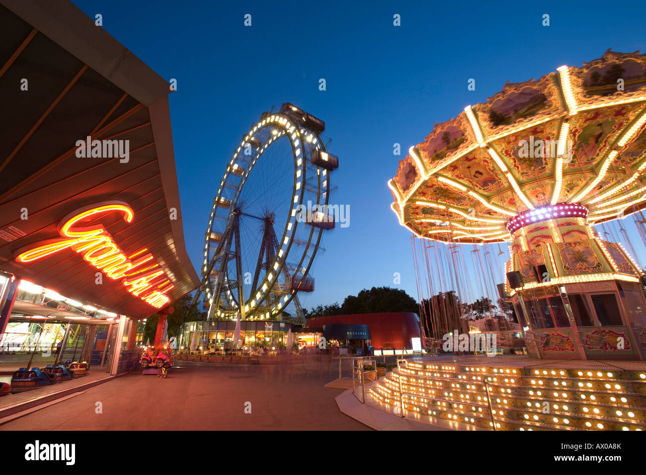 Riesenrad, Prata Amusement Park, Wien, Österreich Stockfoto