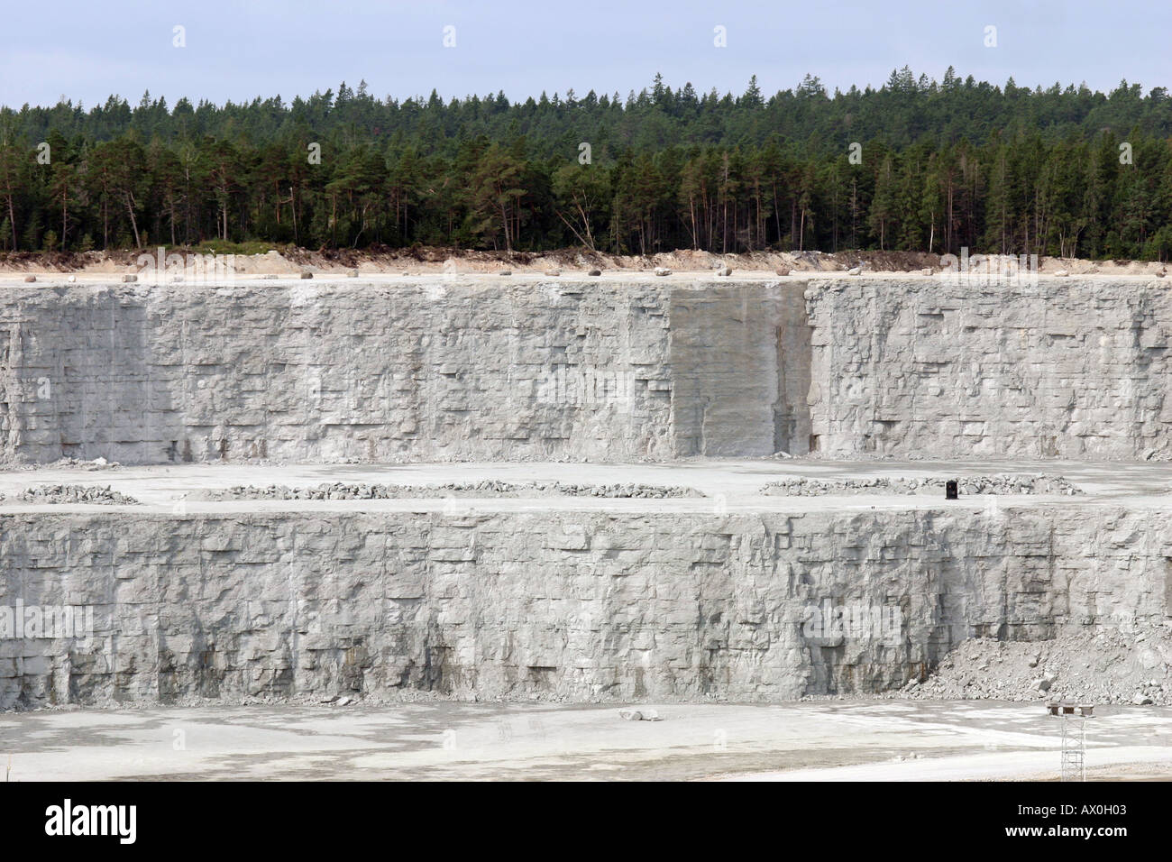 Kalkstein-Mine in der Nähe von Slite in Gotland, Schweden Stockfoto