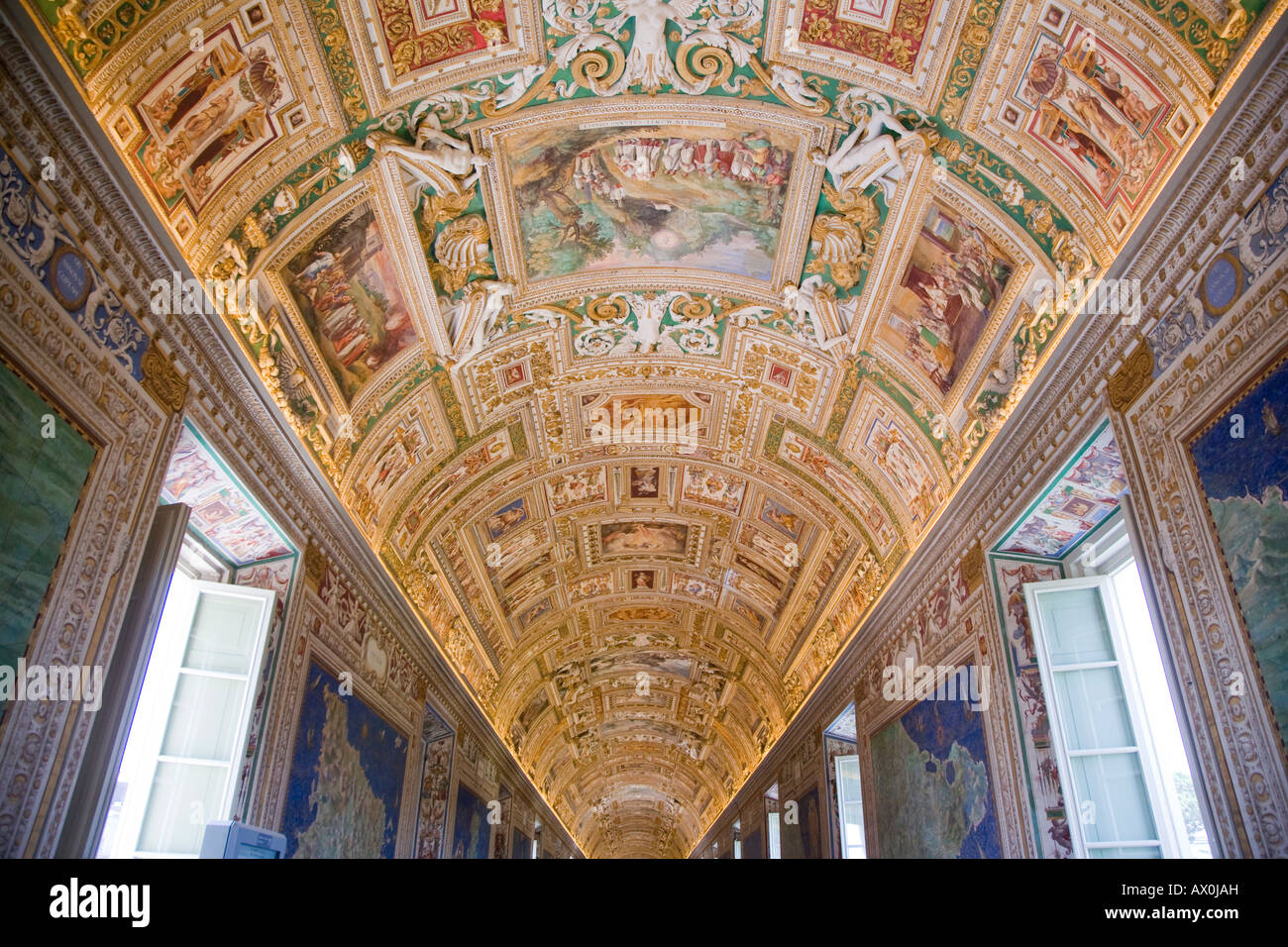 Galerie der Landkarten, Musei Vaticani, Rom, Italien Stockfoto