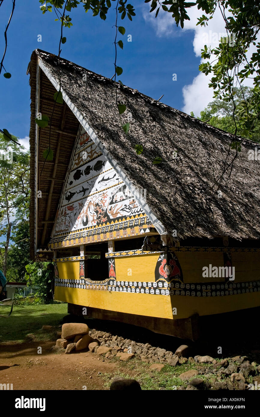 Museum Bai (traditionelle Herren Haus der Begegnung), Koror, Palau, Mikronesien Stockfoto