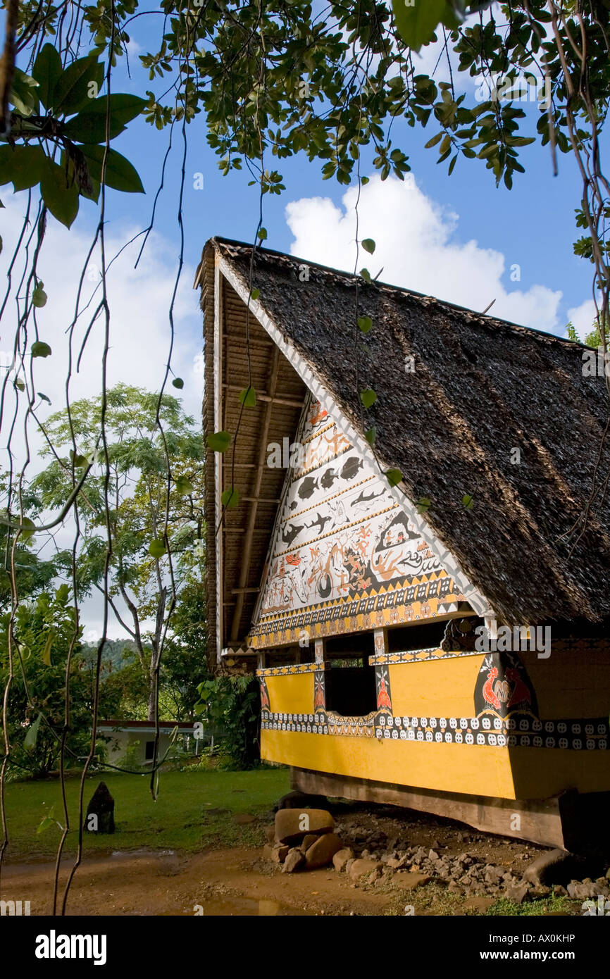 Museum Bai (traditionelle Palauan Mens Versammlungshaus), Koror, Palau, Mikronesien Stockfoto