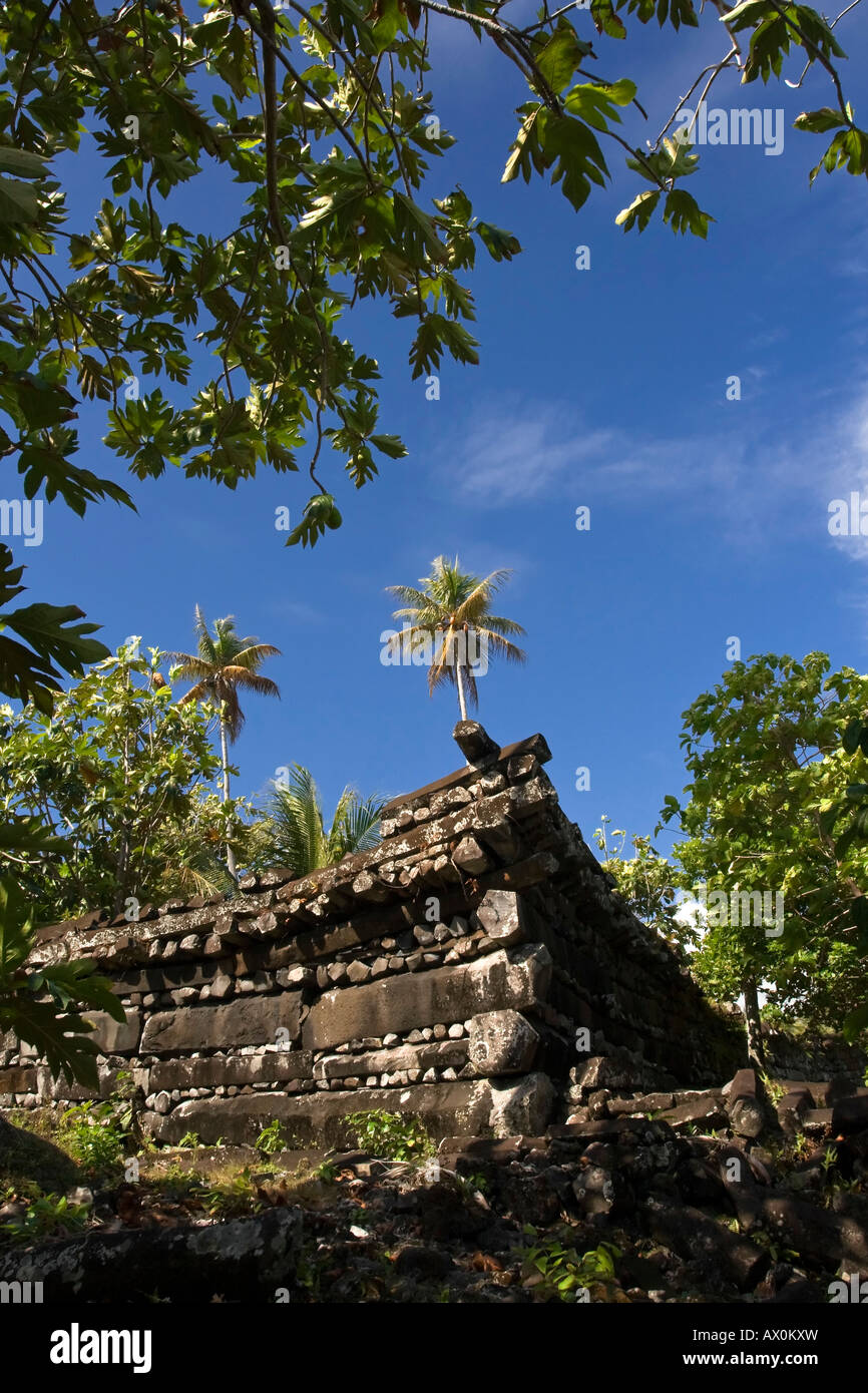 Historische Ruinen von Nan Mandol, Pohnpei, Föderierte Staaten von Mikronesien Stockfoto