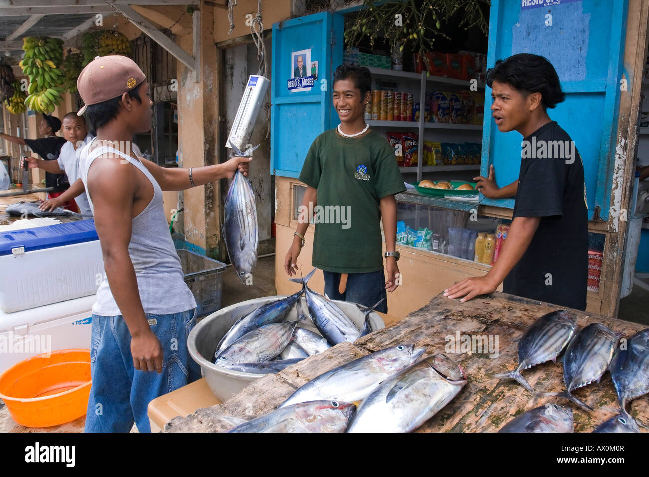 Pohnpei Markt, eines der größten in Mikronesien, Pohnpei, Föderierte Staaten von Mikronesien Stockfoto