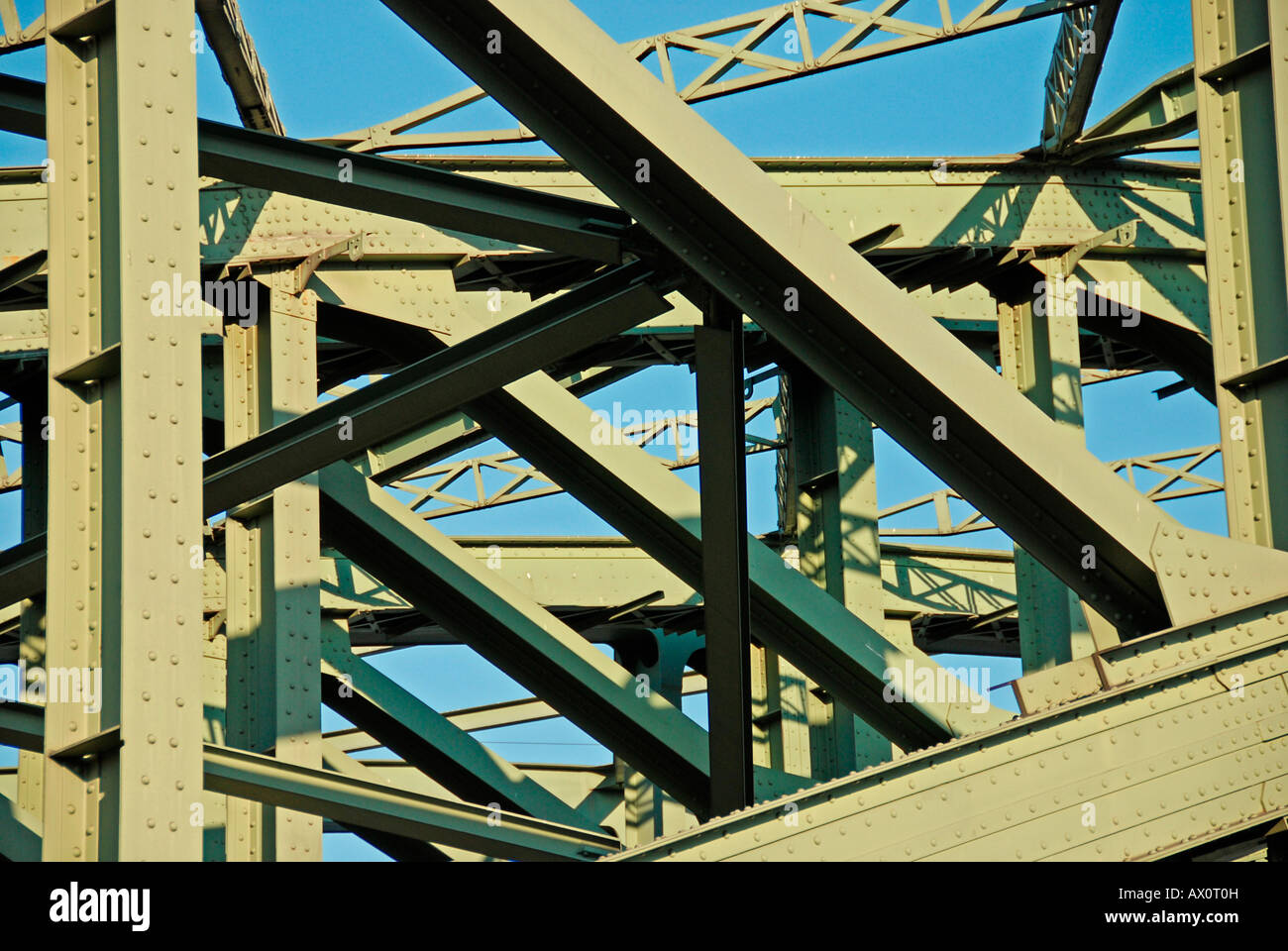 Hohenzollernbruecke Brücke, Köln, Nordrhein-Westfalen, Deutschland, Europa Stockfoto