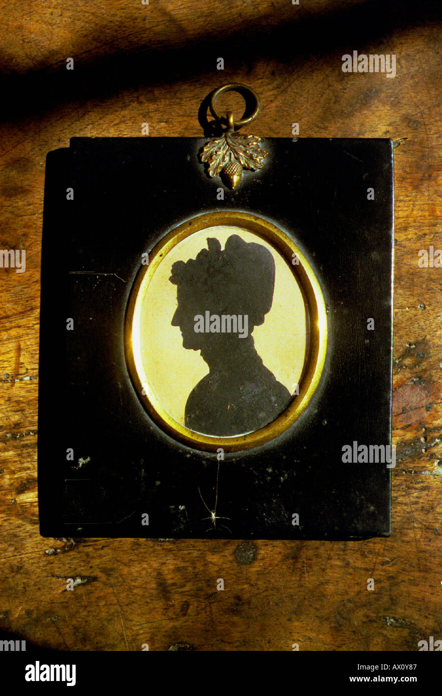 Ein Miniatur-Porträt von Jane Austens Schwester Cassandra im Jane Austen House museum Stockfoto