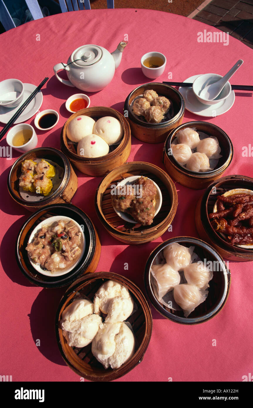 China, Hongkong, chinesische Dim Sum Stockfoto