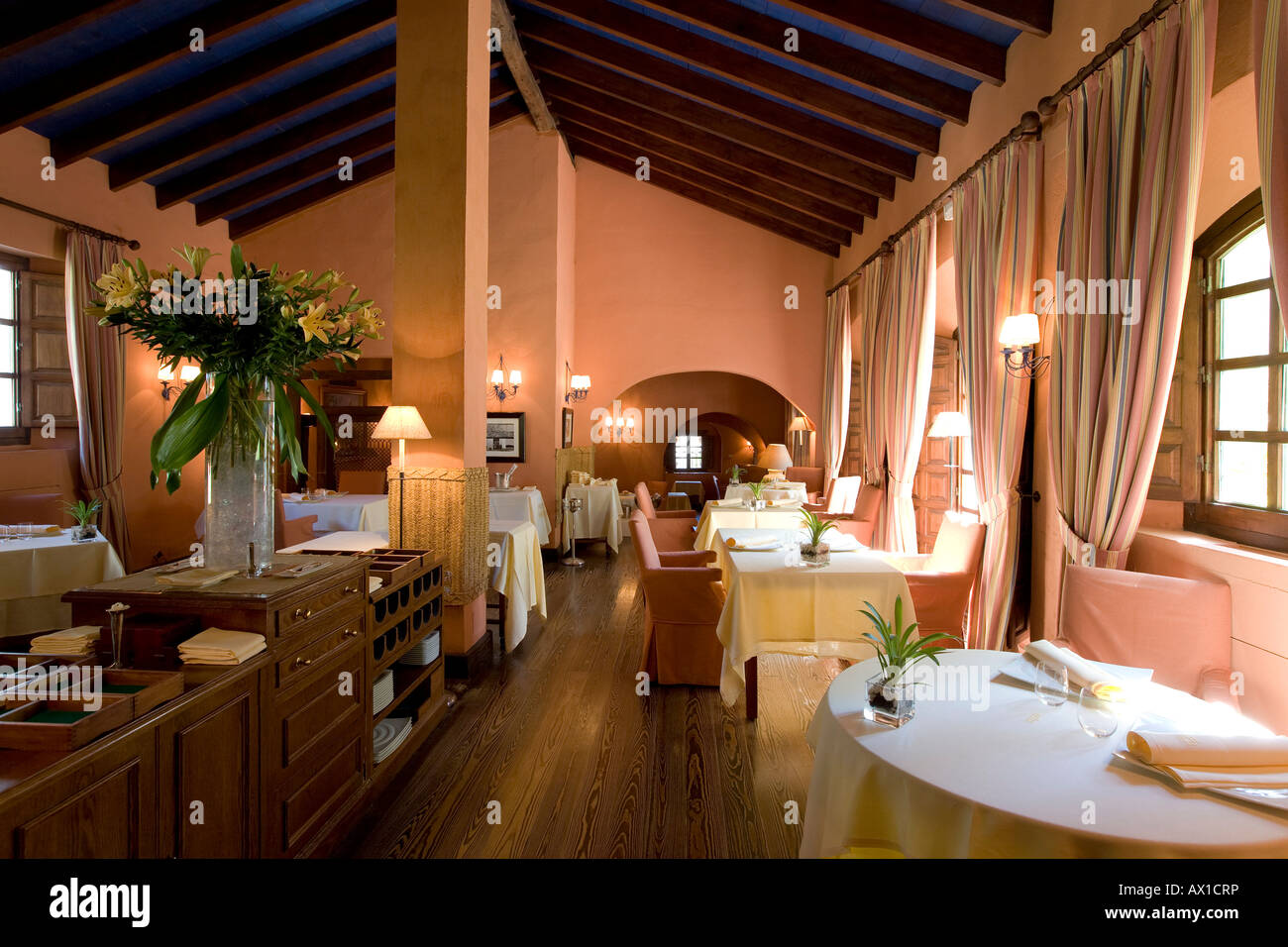 La Alquer a, Restaurant Hacienda Benazuza Elbulli Hotel, Sanlucar la Mayor, Provinz Sevilla, Andalusien, Spanien Stockfoto