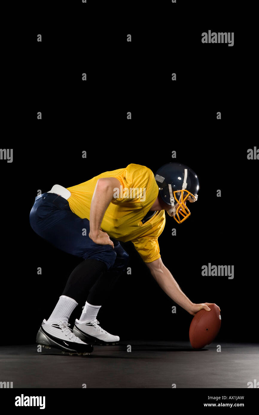 Ein American Football-Spieler Stockfoto