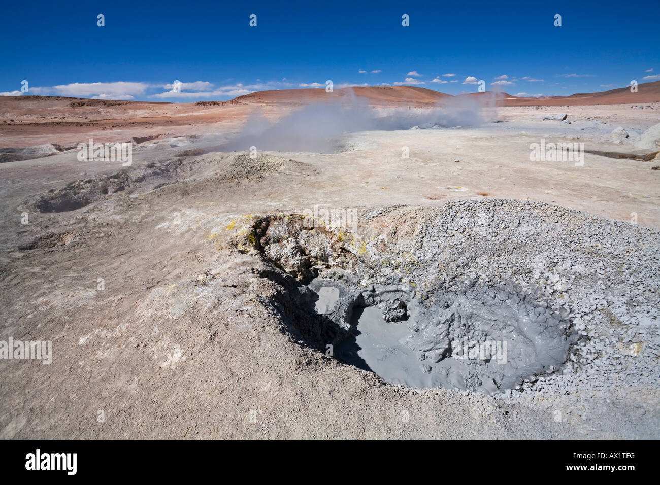 Geysirfeld Sol de Manana, Altiplano, Bolivien, Südamerika Stockfoto