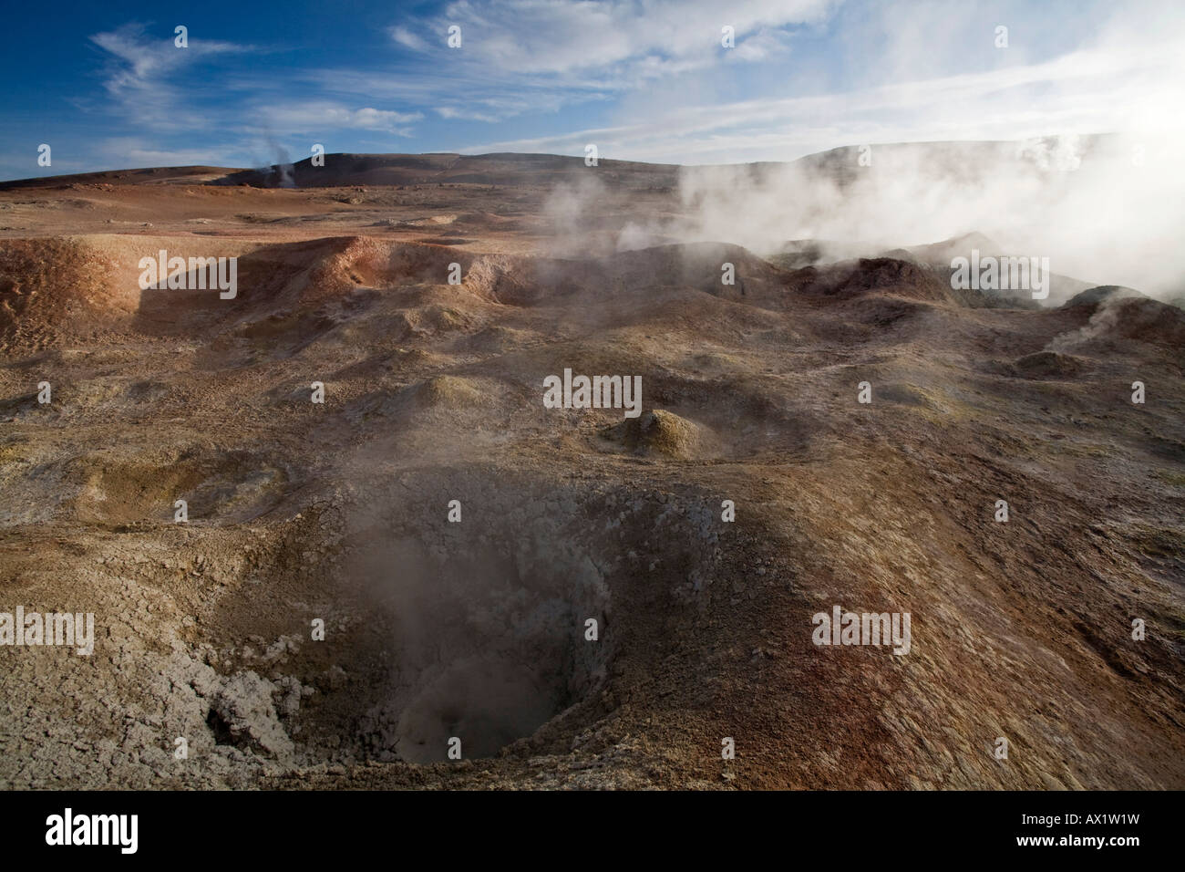 Geysirfeld Sol de Manana, Altiplano, Bolivien, Südamerika Stockfoto