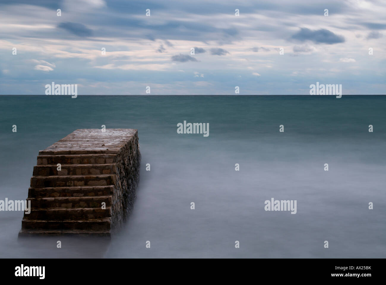 Treppe ins Meer, Novigrad, Istrien, Kroatien, Europa Stockfotografie ...