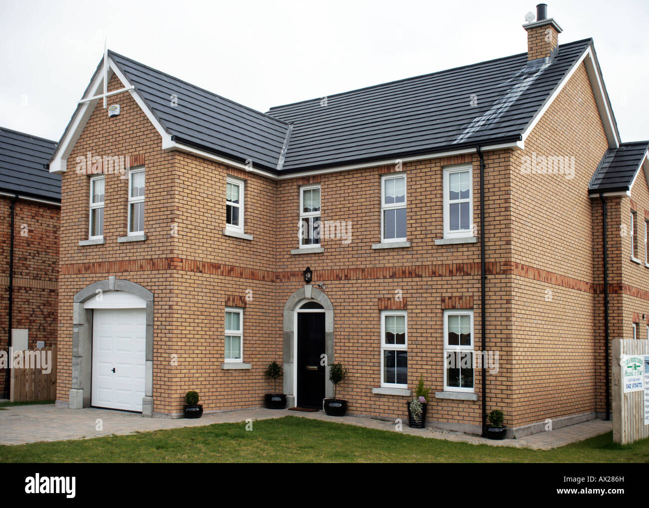 neue gemauerte Haus Carrickmacross County Monaghan Stockfoto