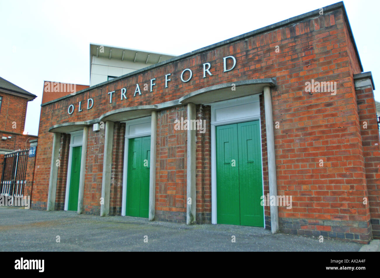 Die Fron-Drehkreuze von Lancashire Cricket Ground Trafford Manchester England Stockfoto