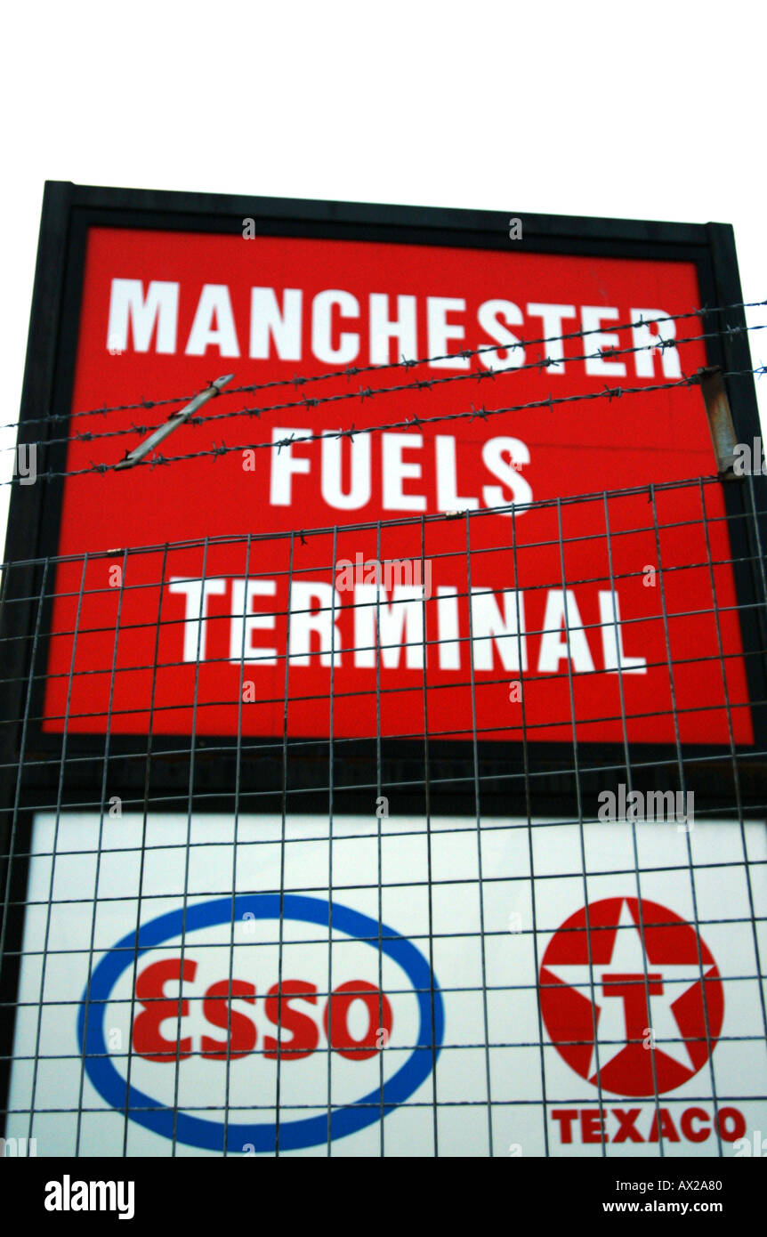 Die Manchester Brennstoffe terminal Trafford park Manchester england Stockfoto