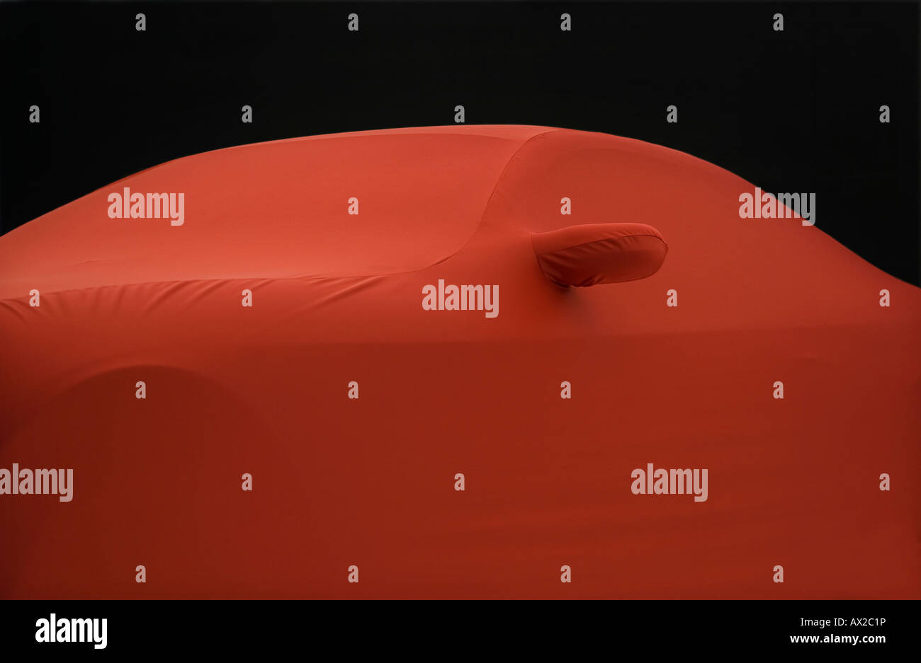 roter Deckel über Ferrari motor Sport Auto Stockfoto