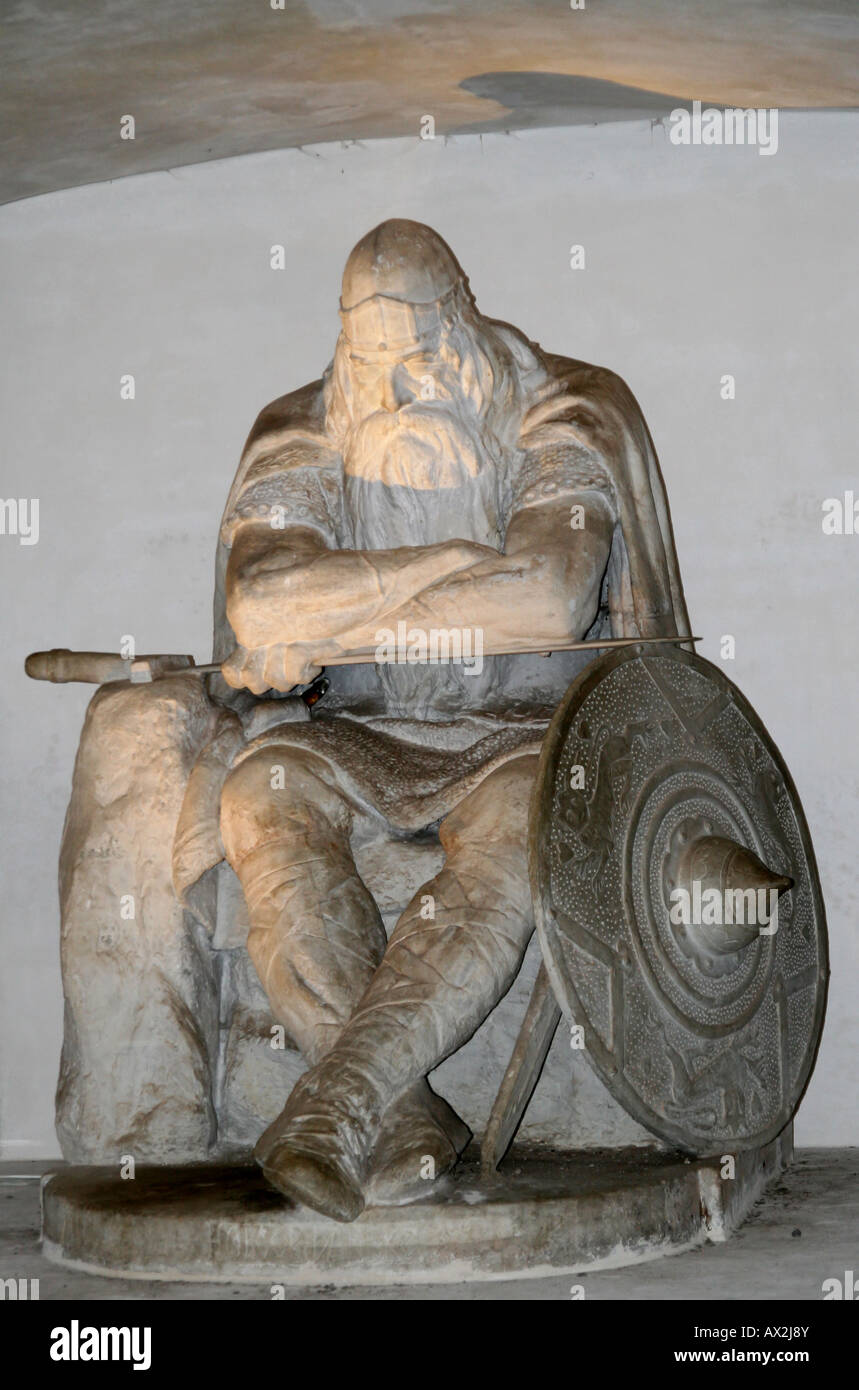 Kronborg - die historische Statue von Ogier der Däne. Elsingore oder Helsingør. Dänemark Stockfoto