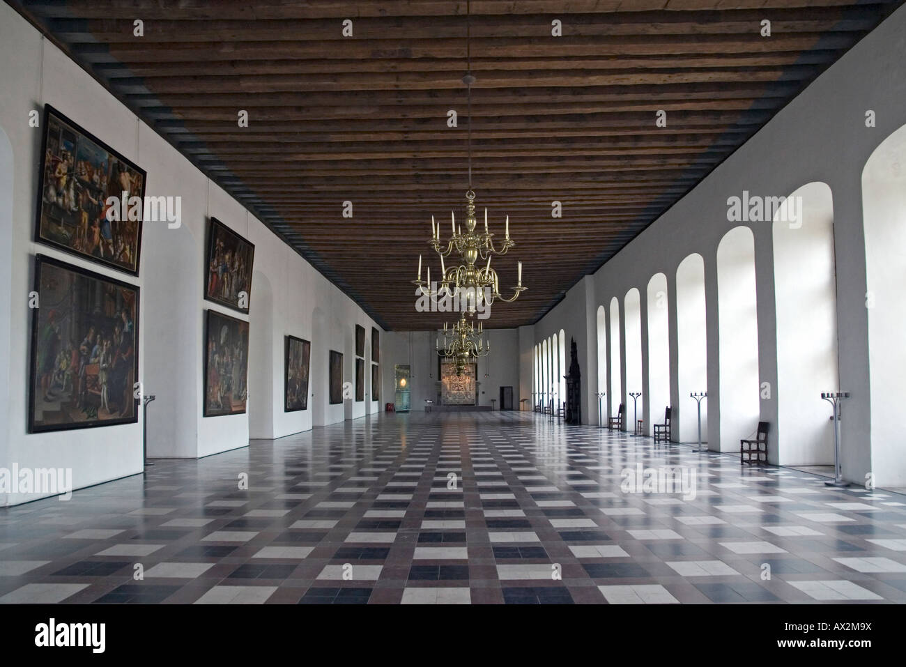 Kronborg - Ballsaal. Elsingore. Dänemark Stockfoto