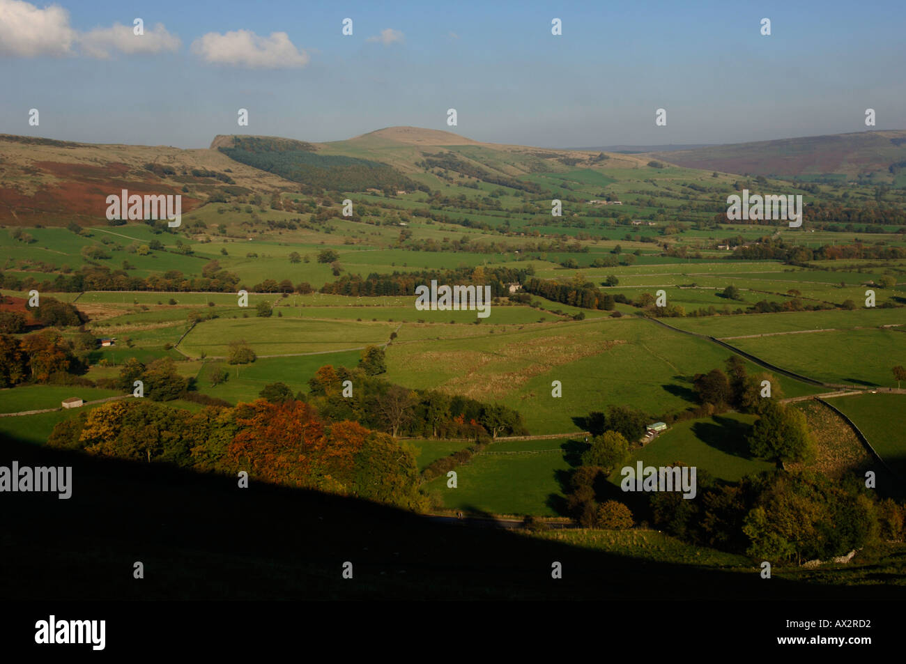 Landschaft in der Nähe von Castleton in der Peak District National Park, Derbyshire, England, UK Stockfoto