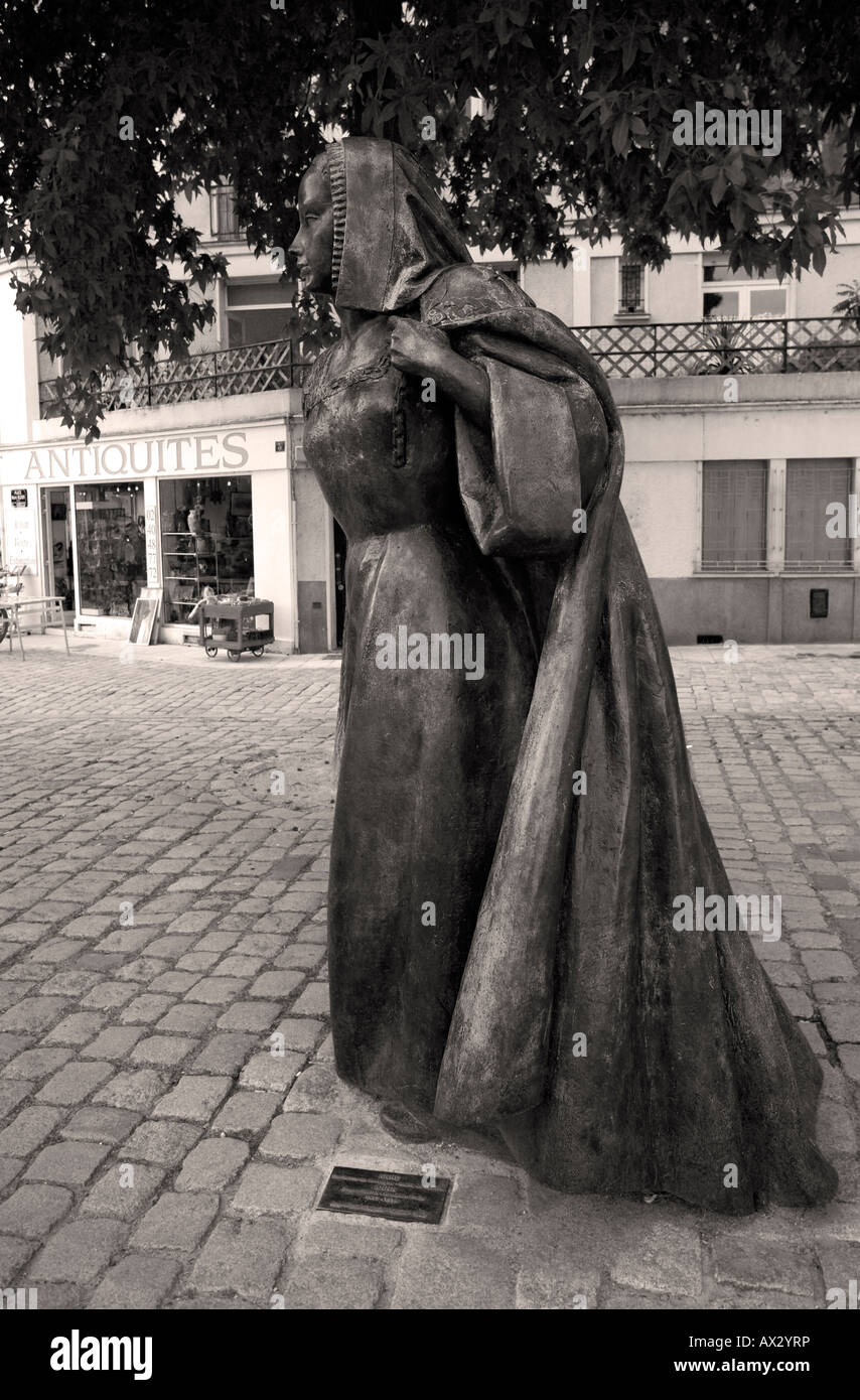 Statue von Anne de Bretagne (Anne de Bretagne), Nantes, Bretagne, Frankreich Stockfoto