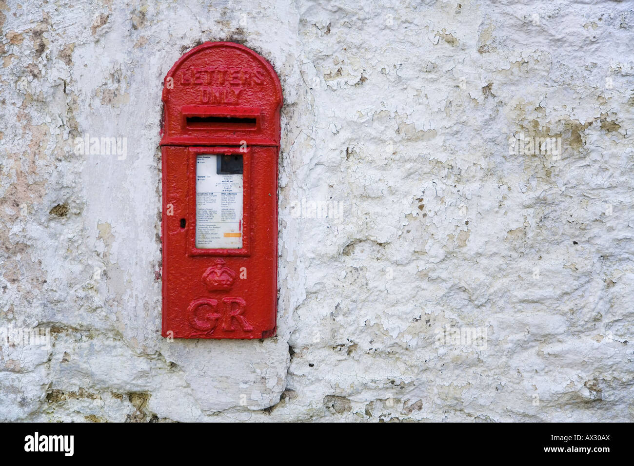 In Wand Briefkasten der Herrschaft von George die sechste Stockfoto