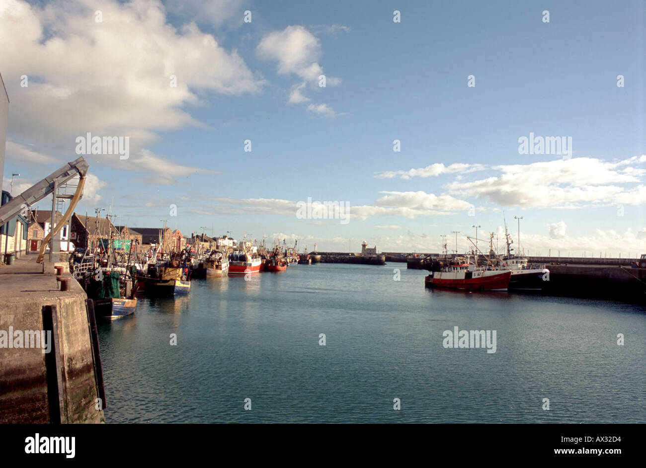 Blick Dock Yard Howth Harbour Stockfoto