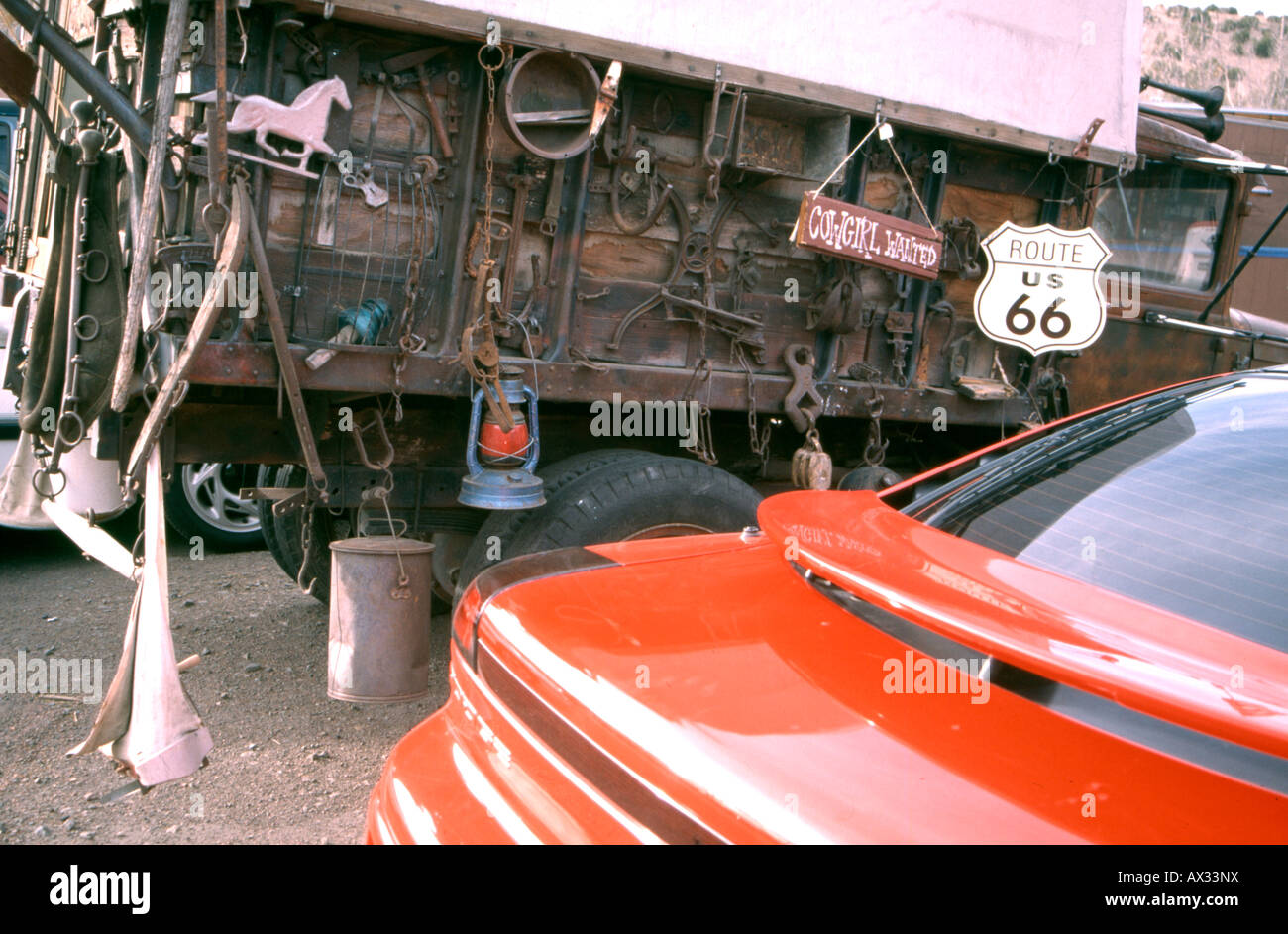 Hillbilly-Stil LKW geparkt am Straßenrand in den USA Stockfoto