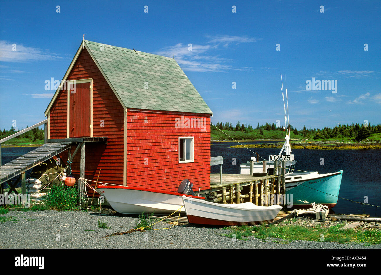 Angeln Shanty - Stonehurst - Nova Scotia - Canada Stockfoto