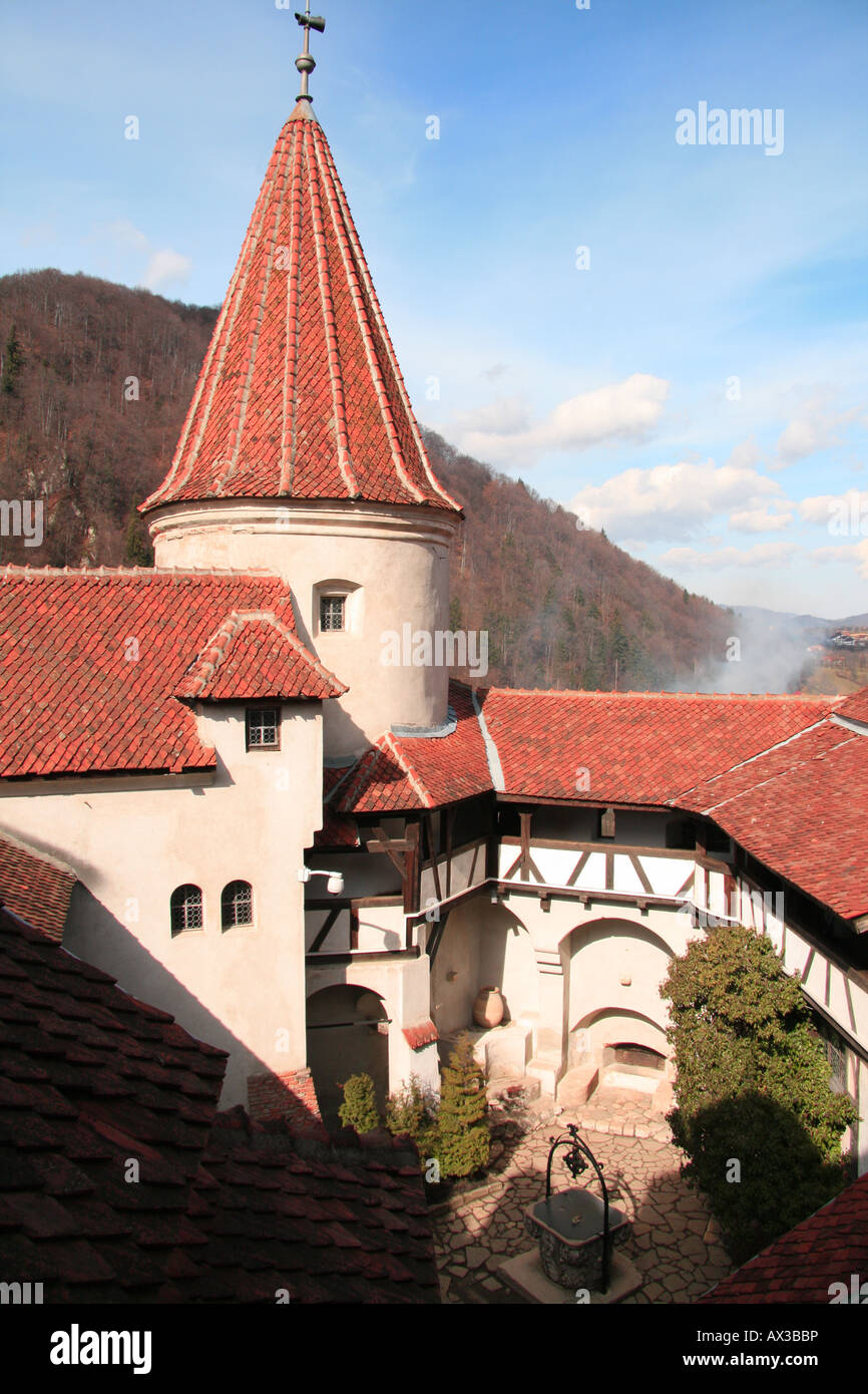 Im Inneren der Burg Bran. Schloss geglaubt, um von Vlad dem Pfähler bekannt als die legendary'Dracula besucht werden ". Stockfoto