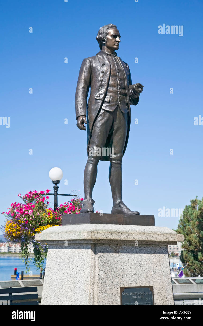 Die Statue von Captain James Cook RN in Victoria s inneren Hafen