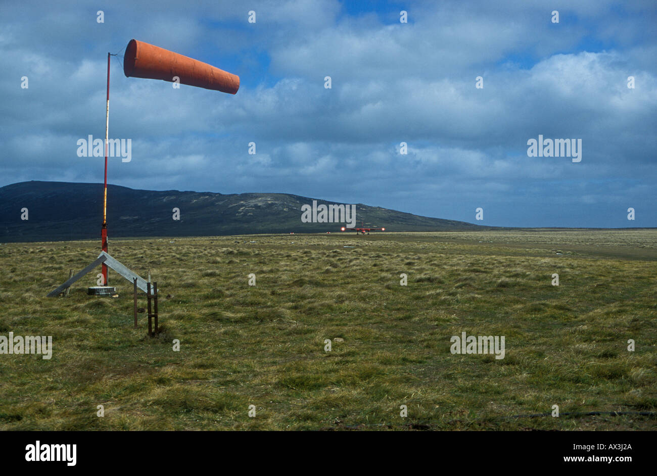 ZYX Landebahn Pebble Island Falkland-Inseln Stockfoto