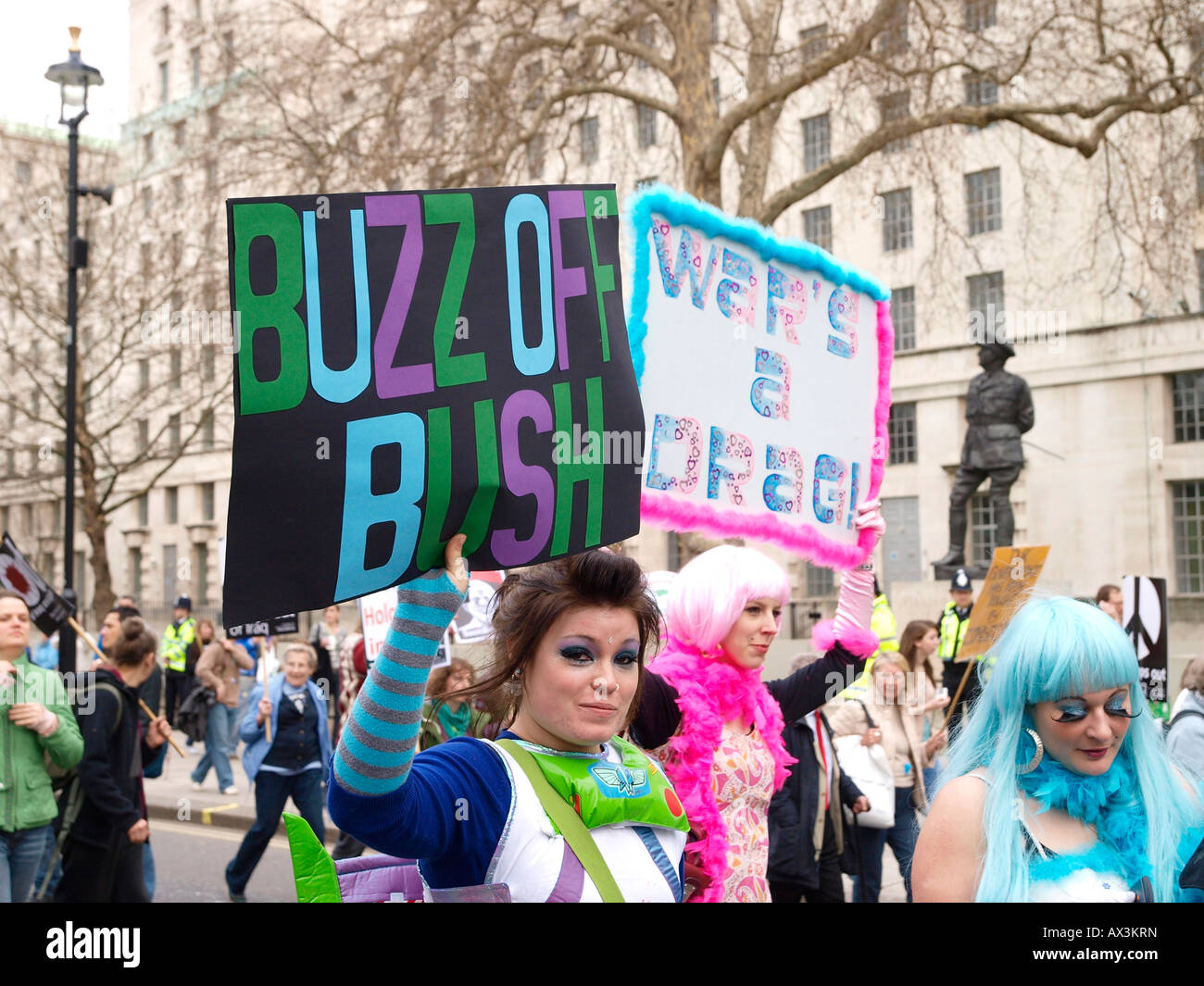 Stoppt den Krieg Koalition März 15. März 2008 im Parlament Straße Westminster London England Stockfoto