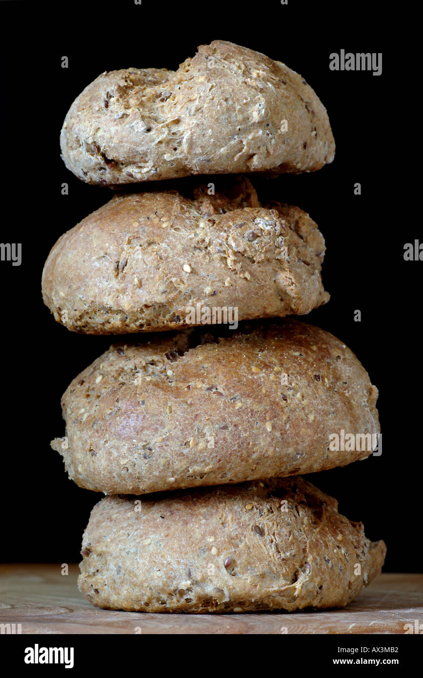 Objekte: Lebensmittel - Bio Vollkorn Brot Grundnahrungsmittel. Stockfoto