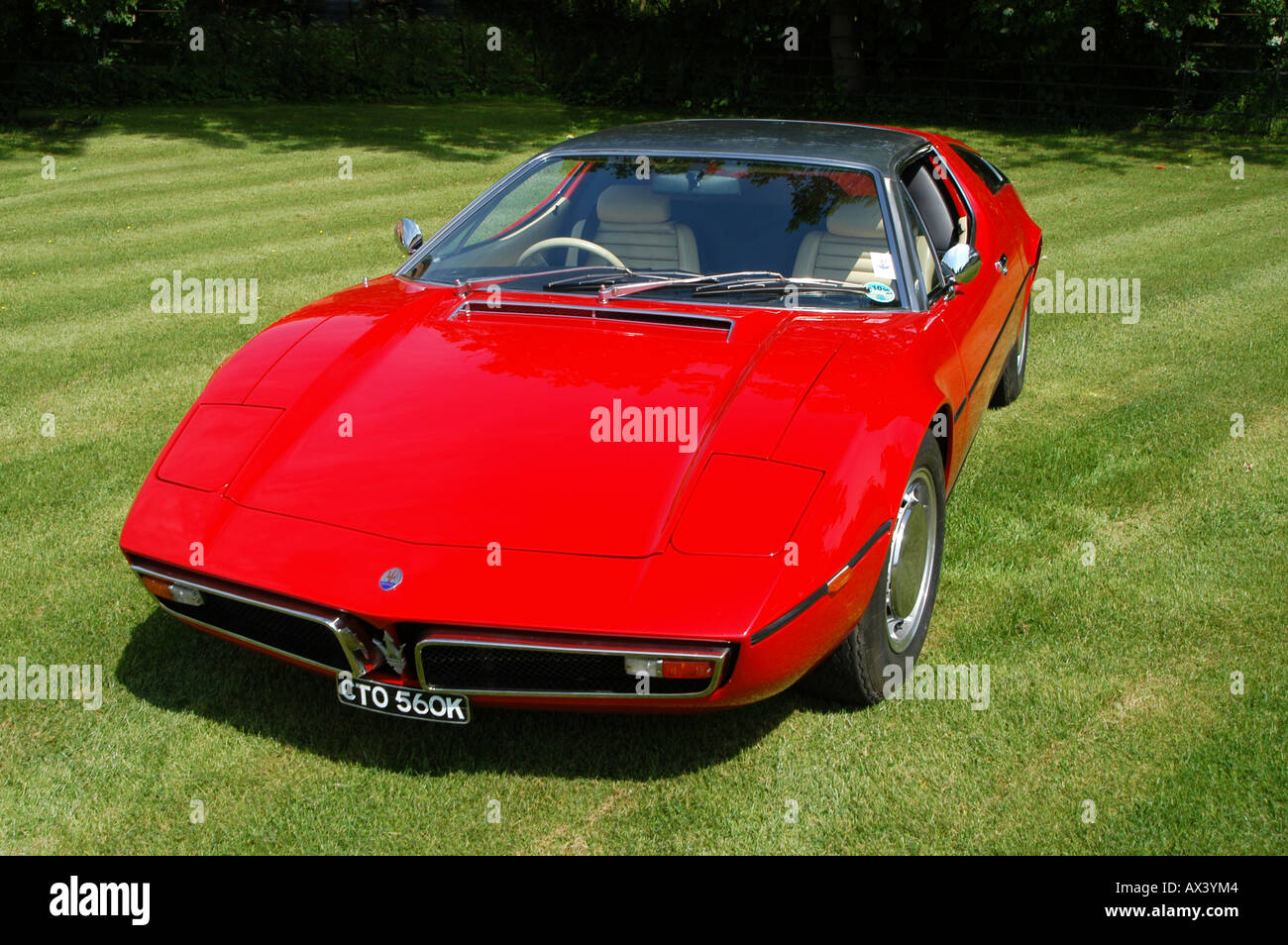 Maserati Bora 1970 rot Sportwagen Stockfoto