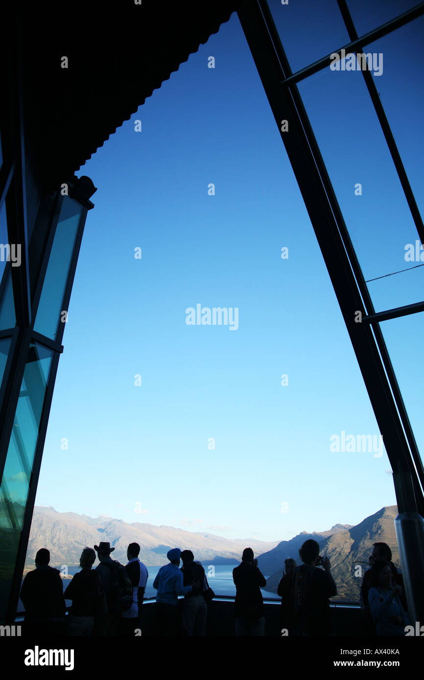 Aussichtsplattform, Skyline Gondola, Queenstown, Neuseeland Stockfoto