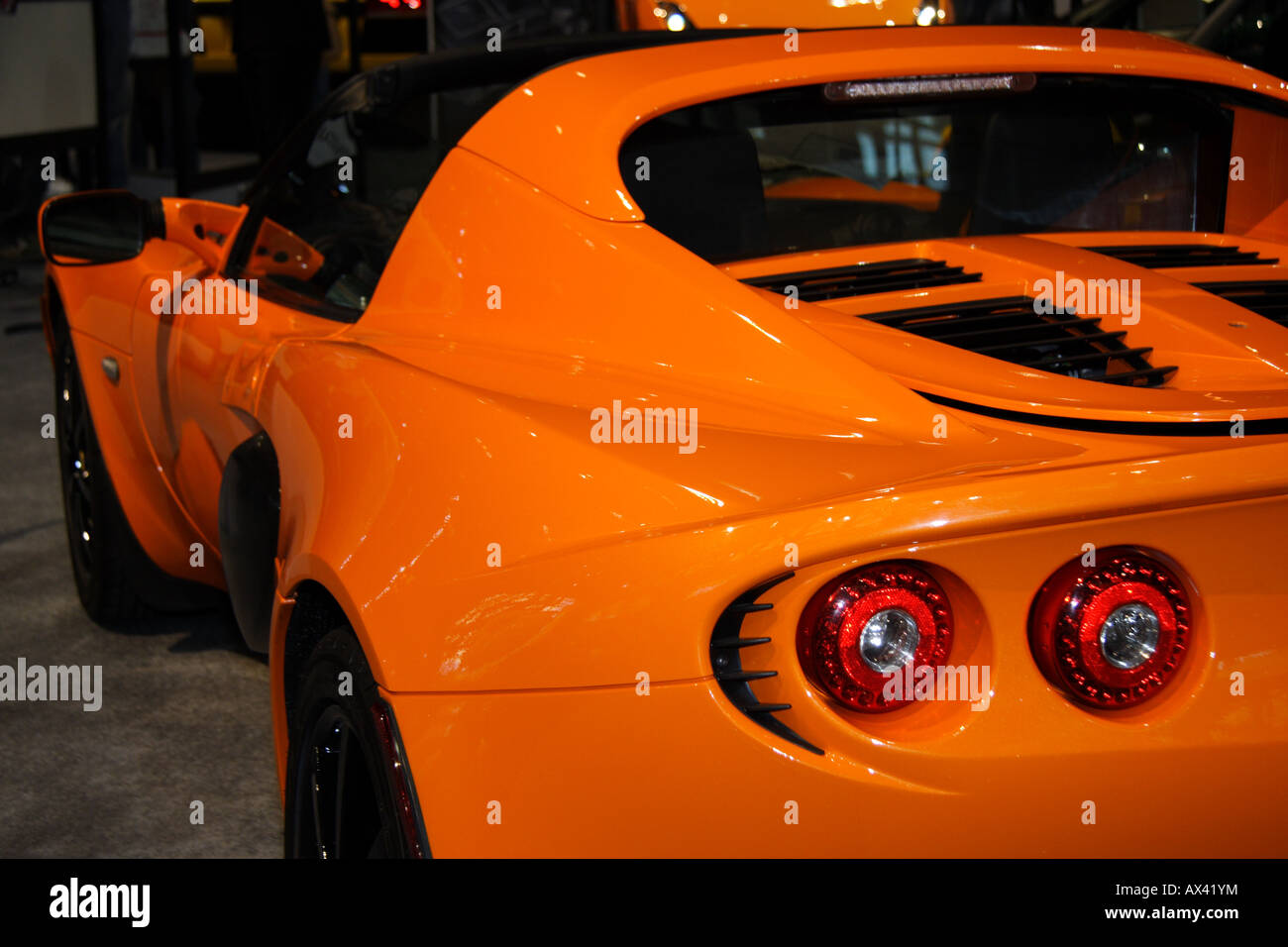 Lotus Elise Chrome Orange Chicago Auto Show 2008 Stockfoto