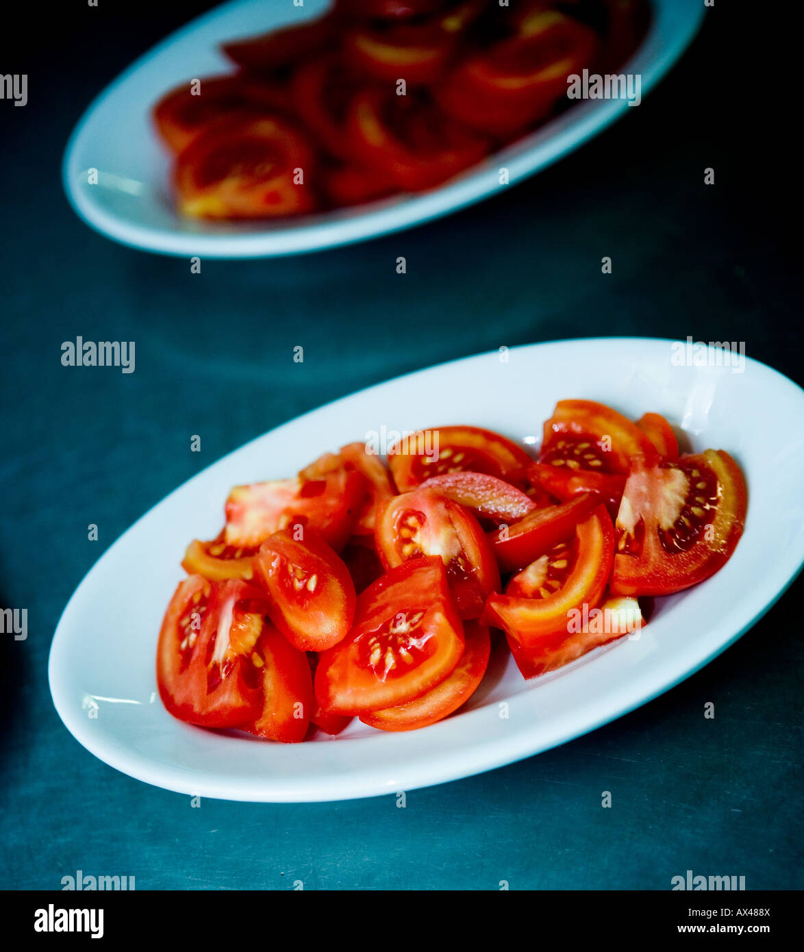 Tomaten-Salat Stockfoto