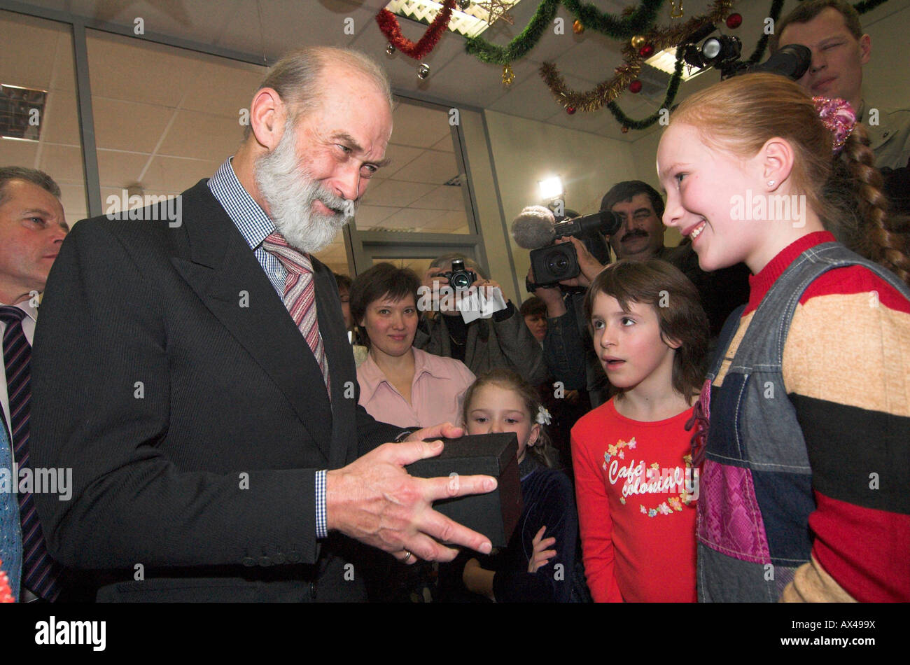 Englisch Prinz Michael von Kent besucht Moskau Ophanage #19. Stockfoto
