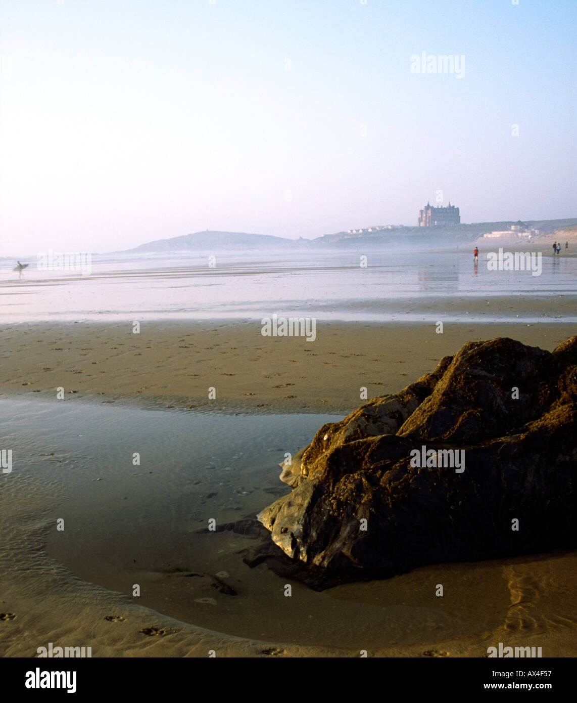 Fistral Beach in Newquay Cornwall England UK bei Surfern beliebt Stockfoto