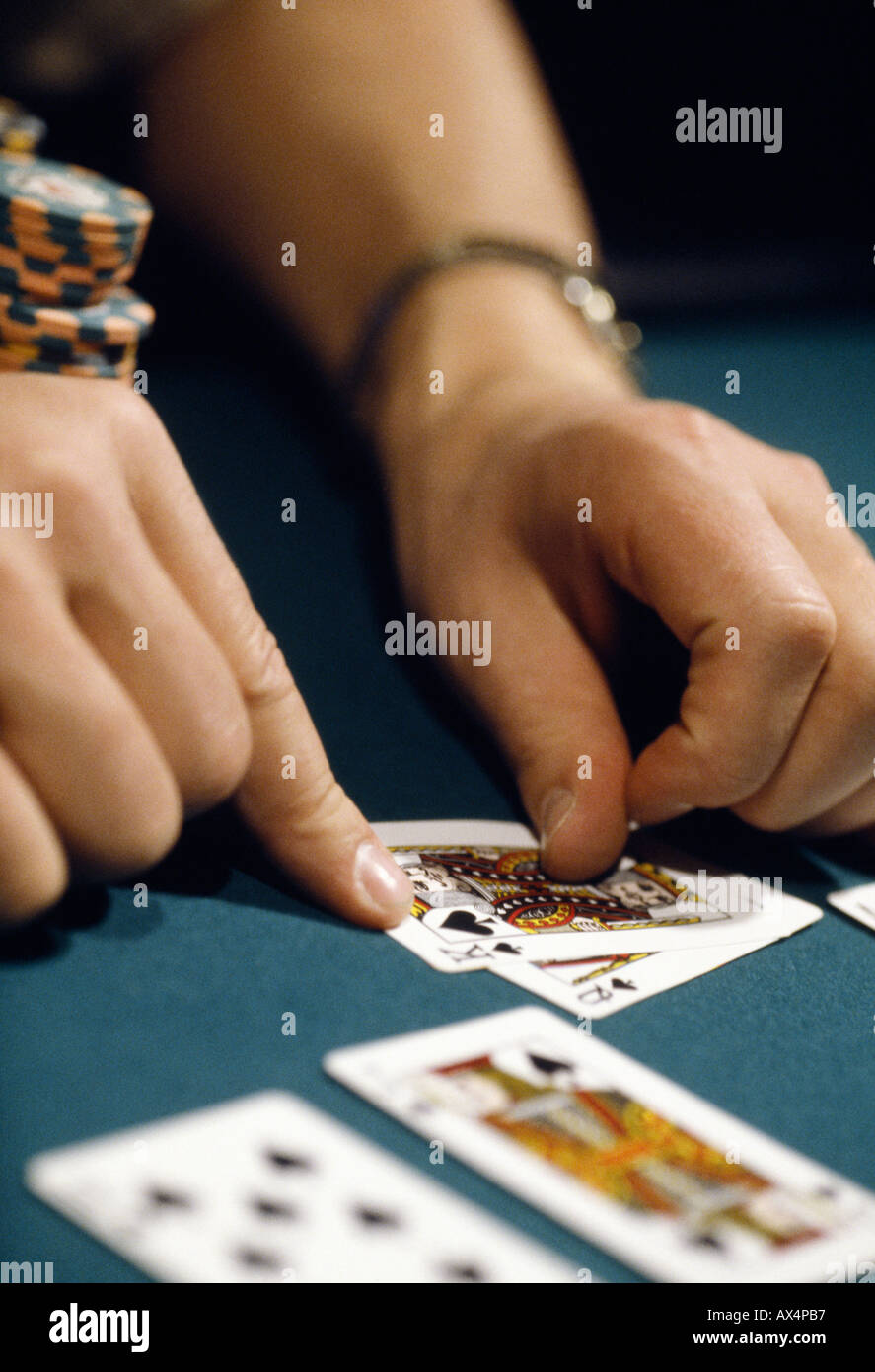 Eine Hand von Karten Las Vegas Nevada, USA Stockfoto