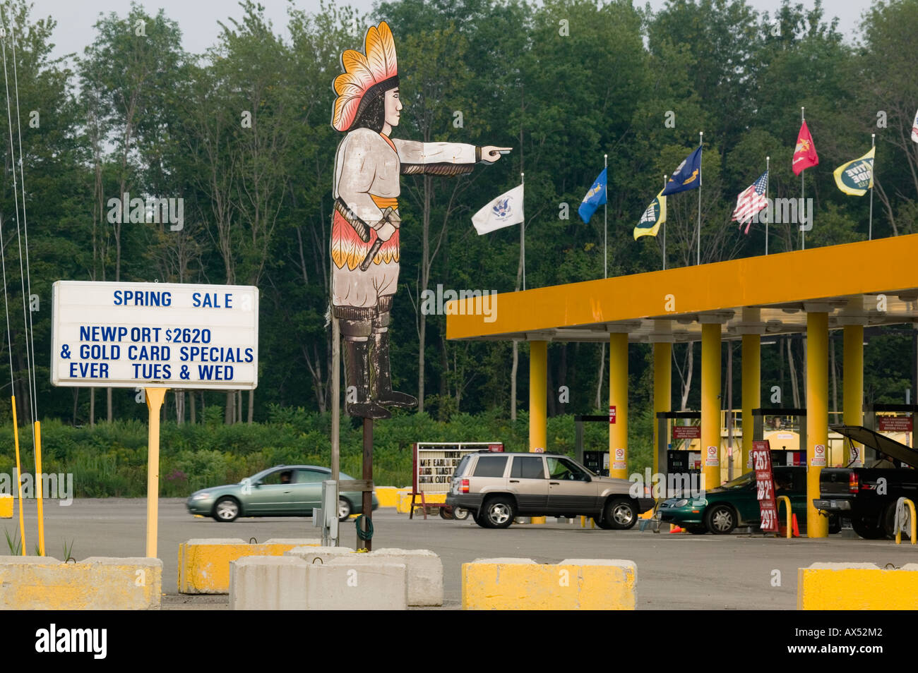 Tax free Zigaretten auf Seneca Reservierung Evangola New York Route 20 große Western Turnpike Erie County Stockfoto