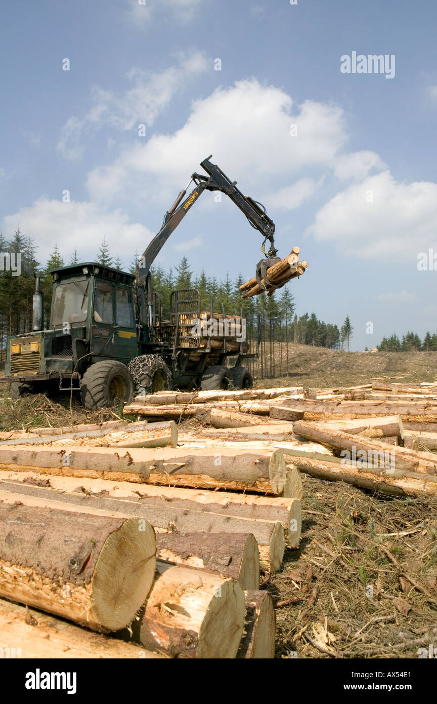 Weiterleitung von Holz Carmarthenshire Wales Stockfoto