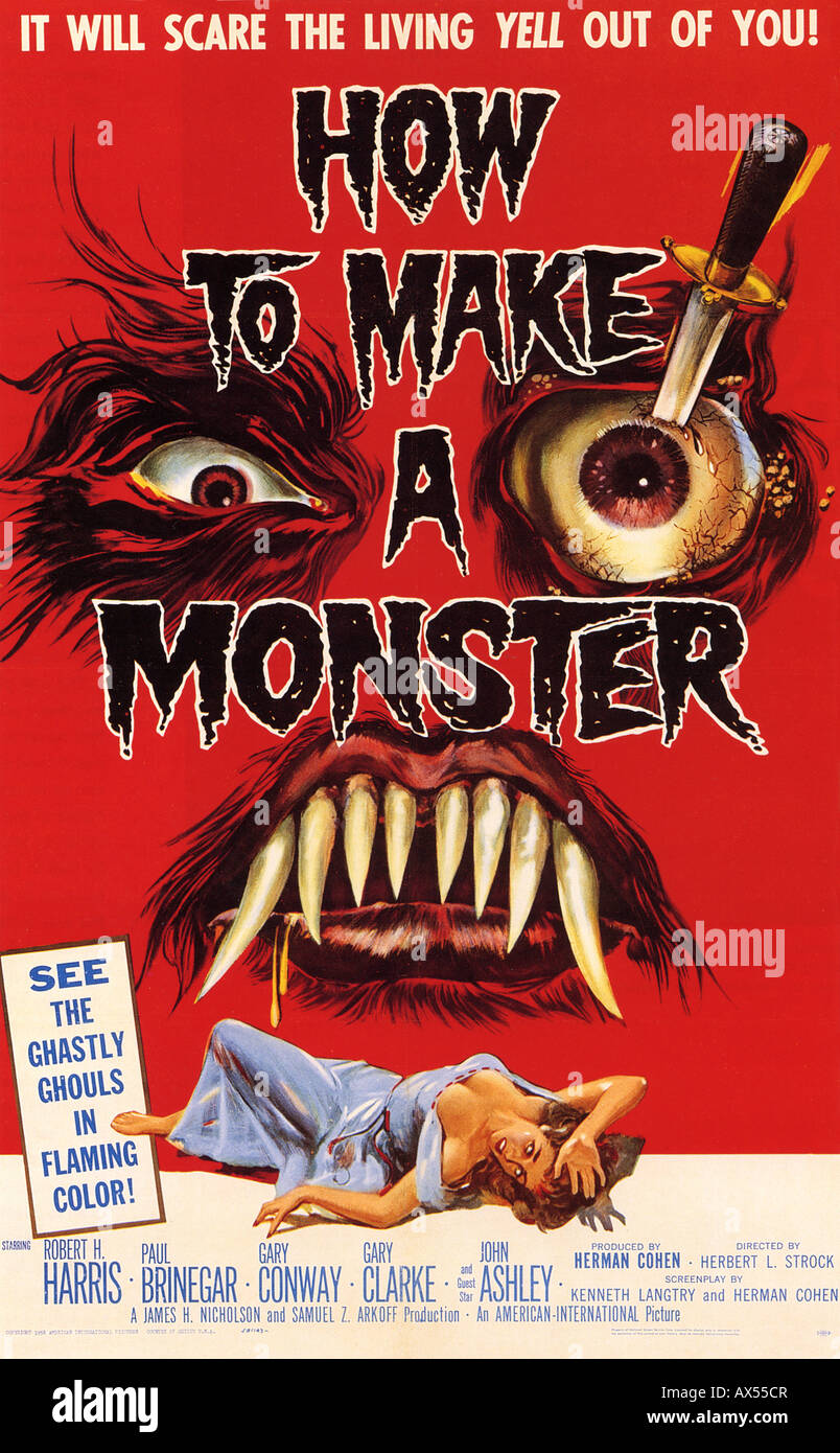 WIE machen A MONSTER Plakat für 1958 AIP Film Stockfoto