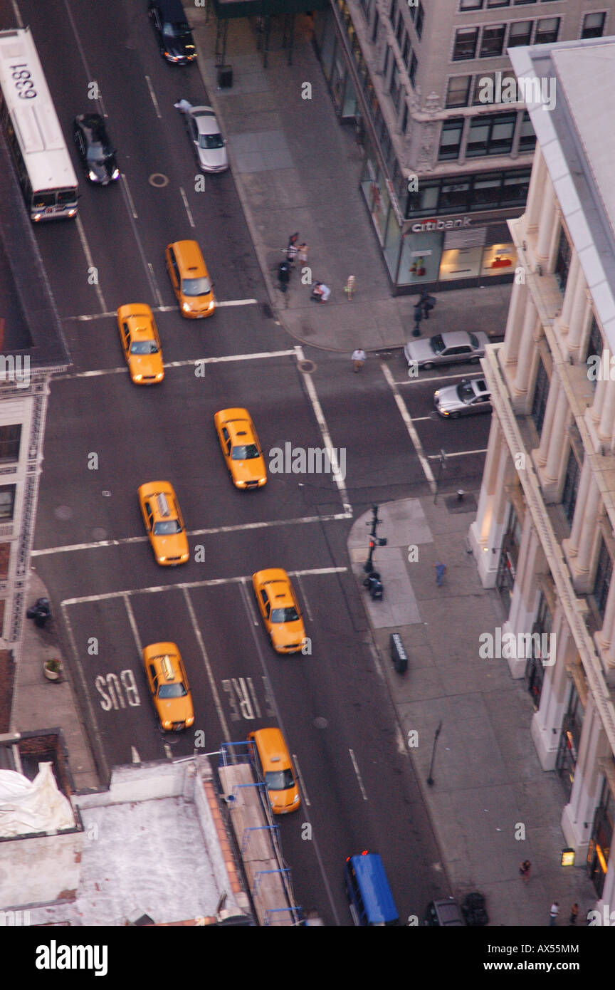 Die Taxis in Manhattan New York USA Stockfoto