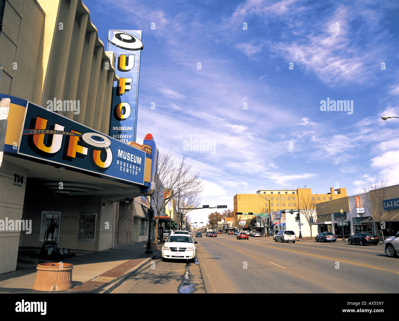 International UFO Museum und Forschungszentrum auf Main Street, Roswell, New Mexico, USA Stockfoto