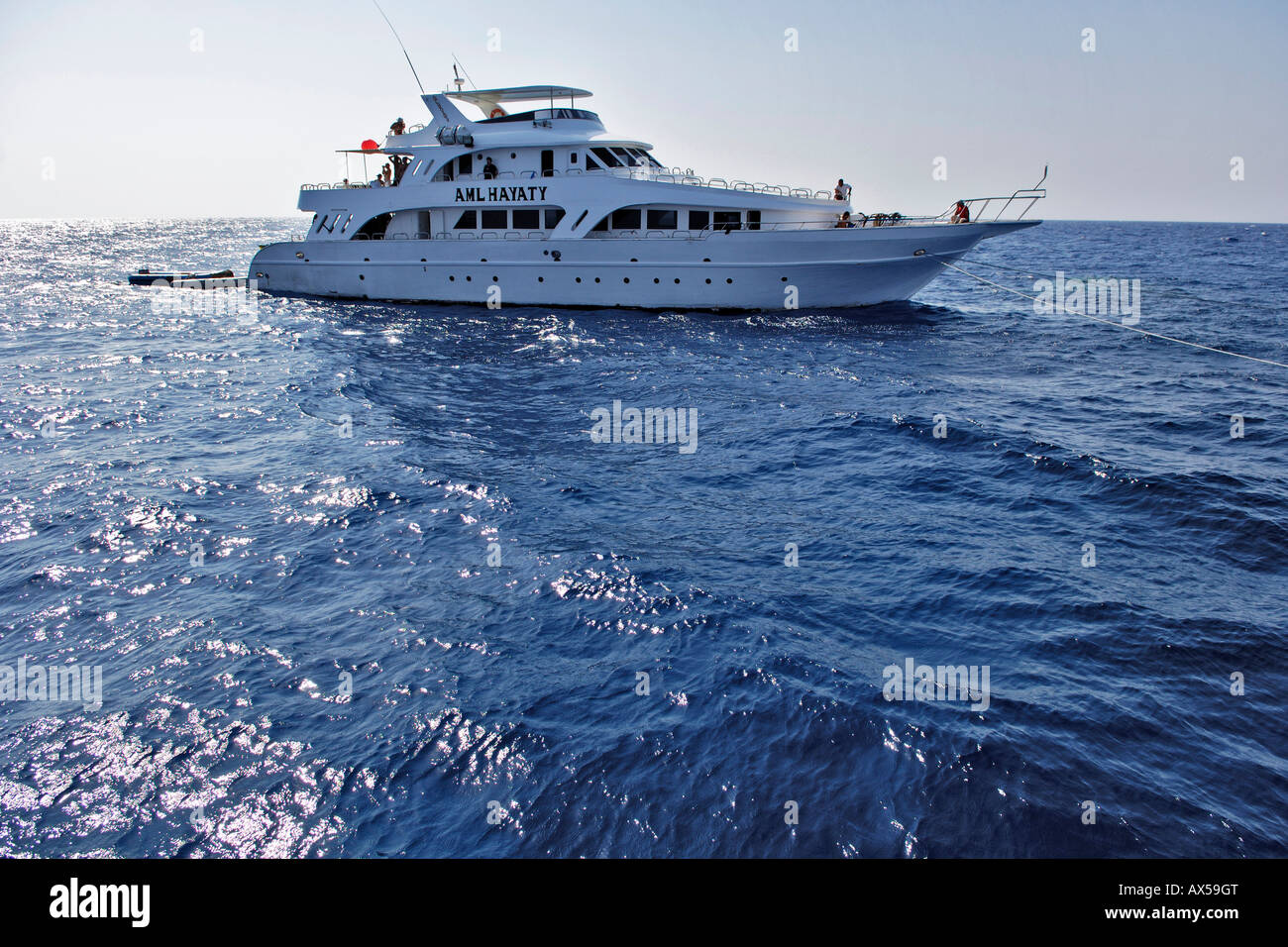 Touristischen Tauchen Schiff Aml Hayaty, Tauchausflüge, Rotes Meer, Ägypten Stockfoto