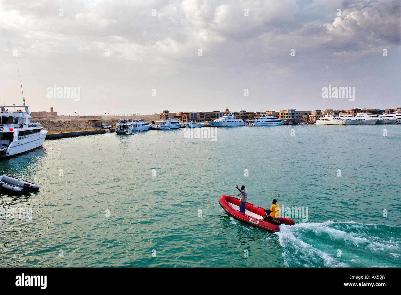 Port Ghalib, touristische Tauchboote, Rotes Meer, Ägypten Stockfoto
