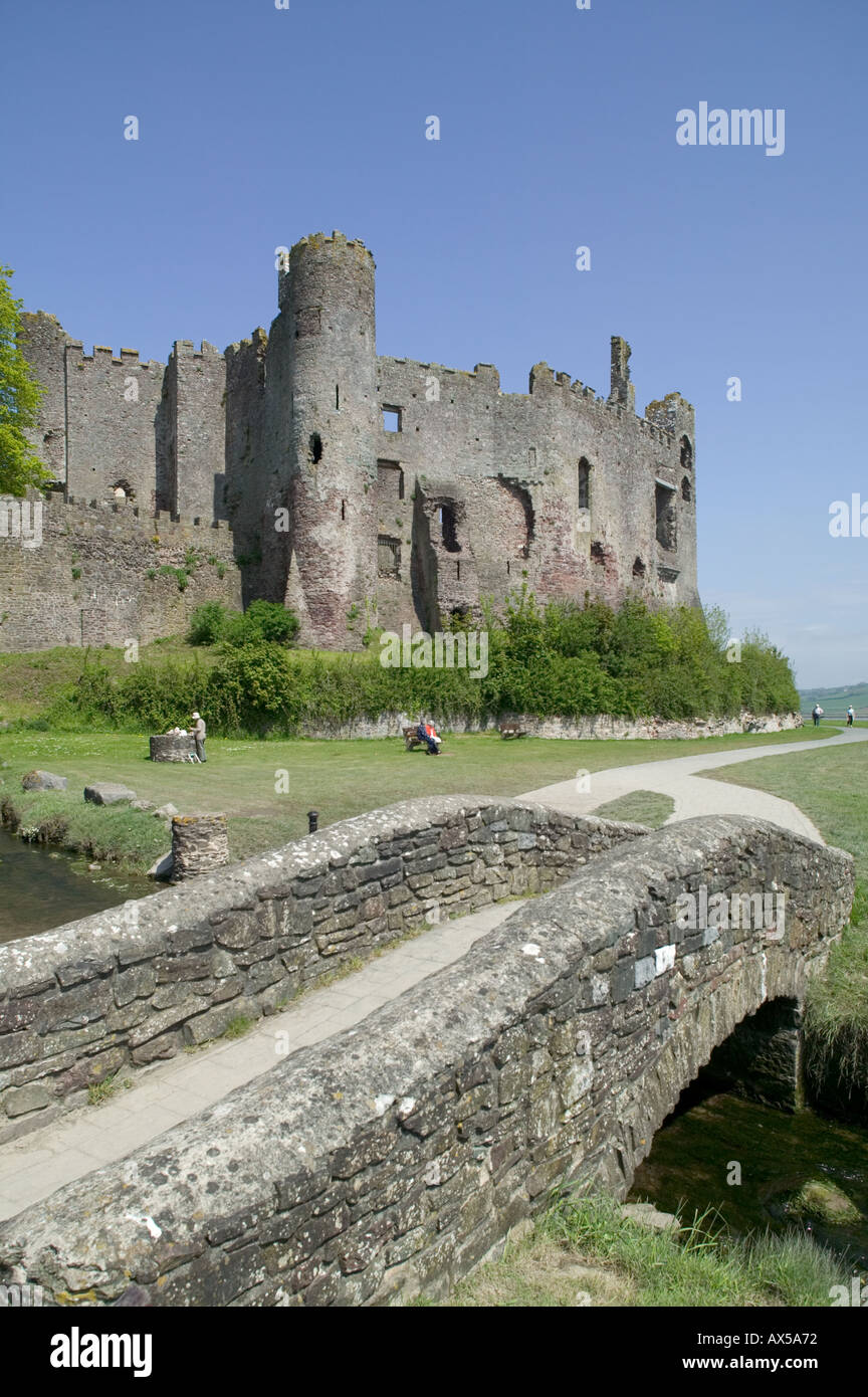 Laugharne Castle Carmarthenshire Wales Stockfoto