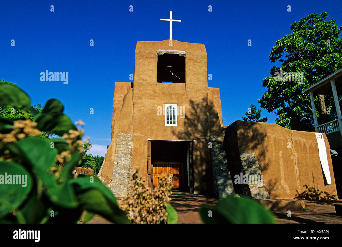 Kirche San Miguel in Santa Fé, New Mexico, USA, Amerika Stockfoto