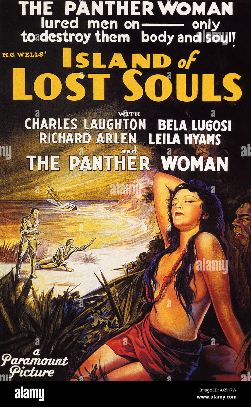 ISLAND OF LOST SOULS Plakat für Paramount Film 1932 mit Kathleen Burke, Charles Loughton und Bela Lugosi Stockfoto